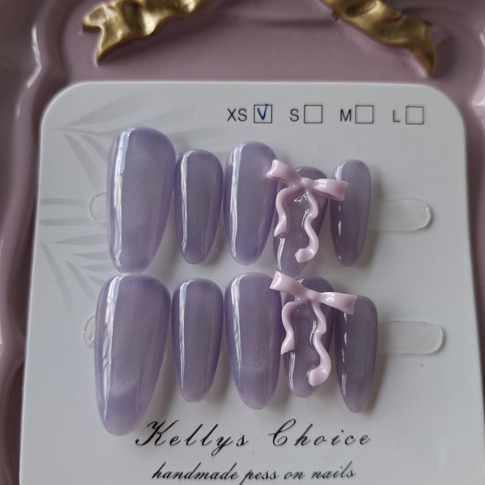 Lavender Press-On Nails Size XS Extra Small
